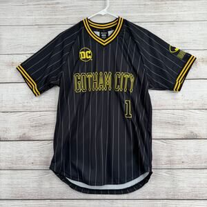 Box Lunch DC Batman Bruce Wayne #1 Jersey Adult Small Black Yellow